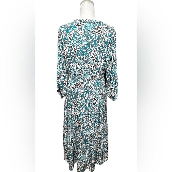 Chico’s Braid Detail Paisley Midi Dress Size 1 - Picture 4 of 7